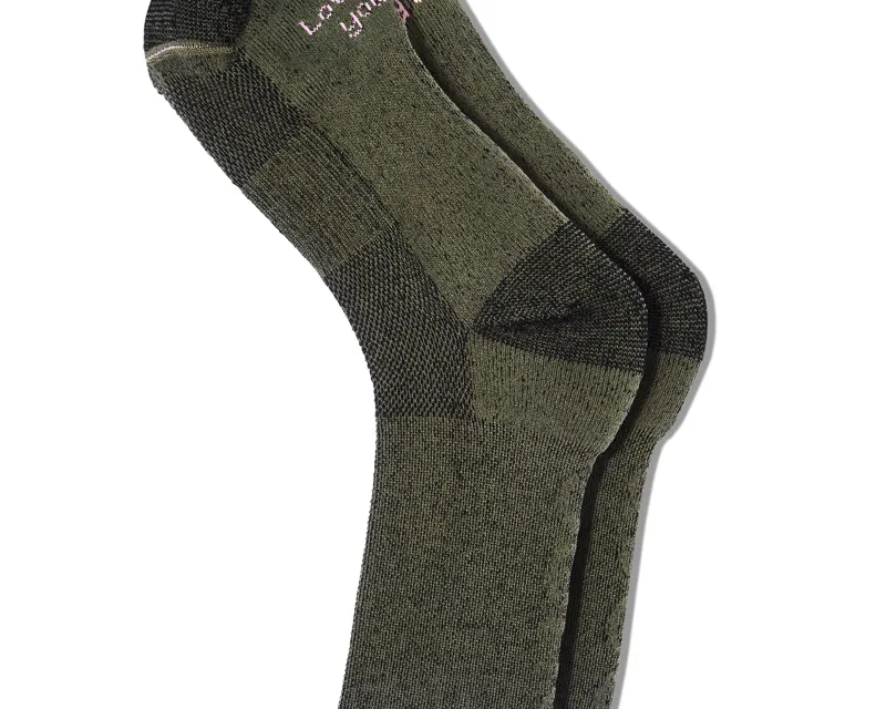 Quoc Extra Fine Merino Tech Wool Socks Camo Green-1